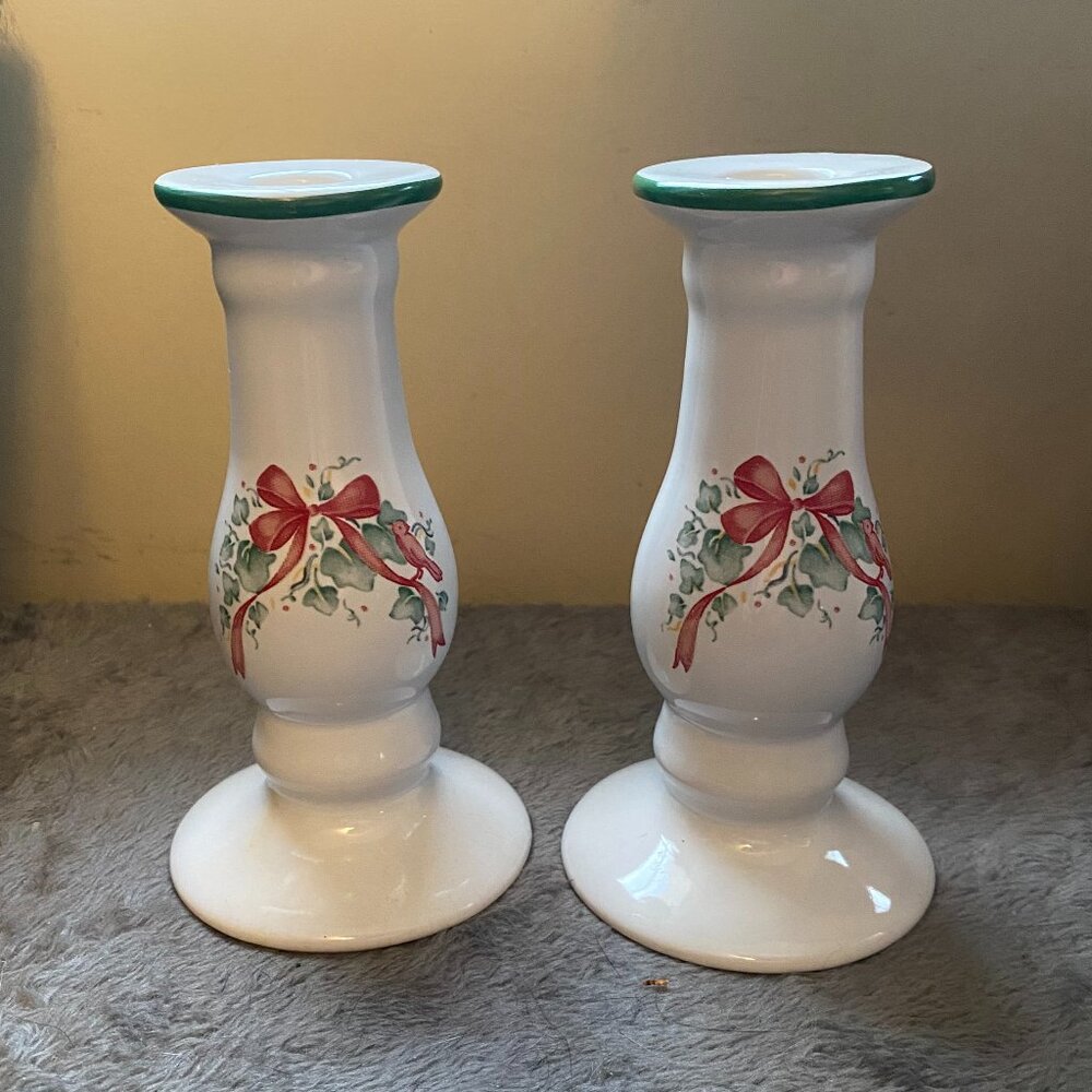 5-pc Corelle Callaway Ivy/Ribbons Holiday Tabletop Set RETIRED - Picture 3 of 9